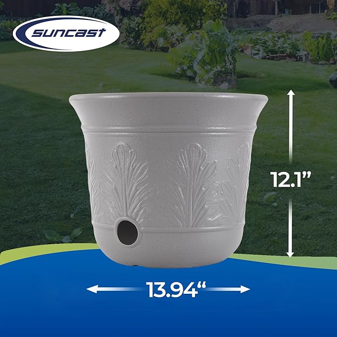 Suncast 2 Pack 300 Foot Heavy Duty 5 Gallon Decorative Plastic Hose Pot - Image 3