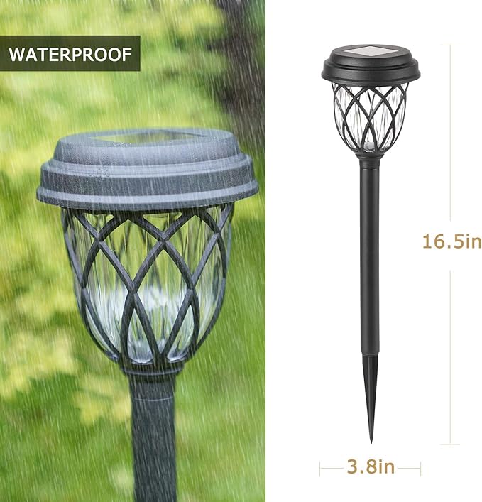 EXCMARK 10 Pack Solar Lights Outdoor Garden Pathway Solar Powered Yard Lights - Image 2