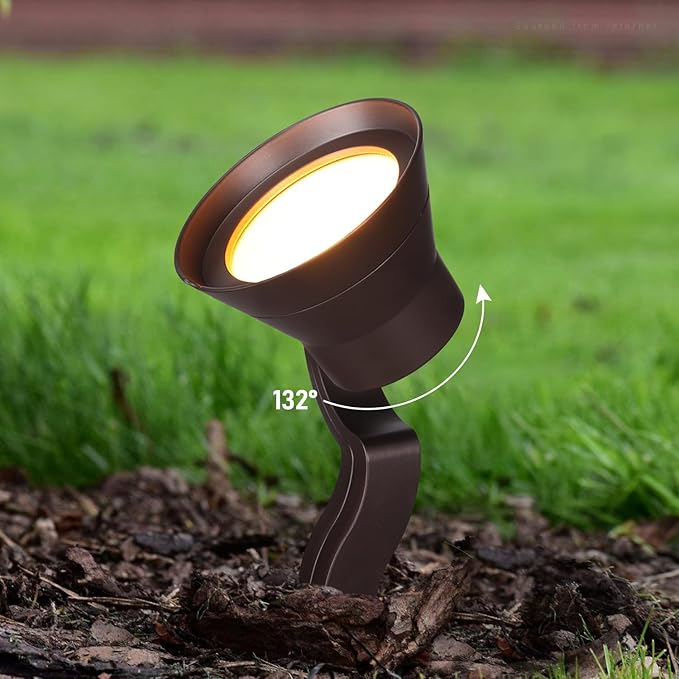 LEONLITE 12W/7.3W/3.7W Dimmable 5CCT LED Low Voltage Landscape Lights, Wall - Image 4