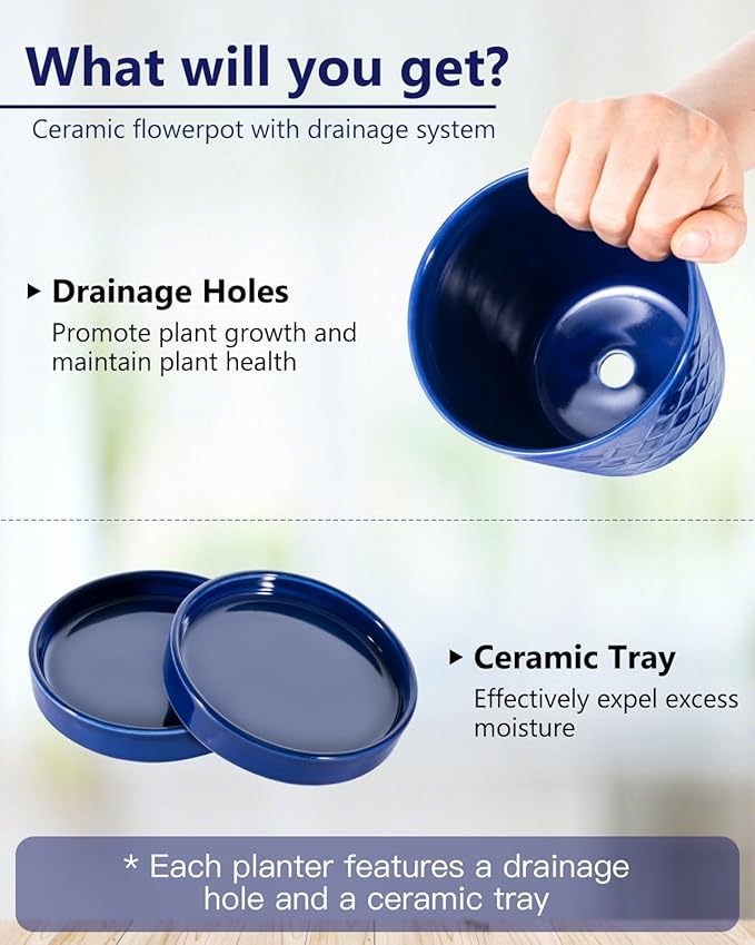 BUYMAX Ceramic Plant Pots –5 inch Indoor Flower Pot - Image 5