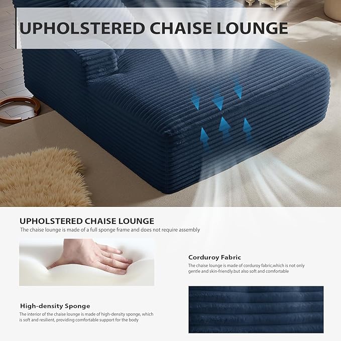 50 Inches Chaise Lounge Indoor, Oversized Chaise Lounge Chair - Image 4