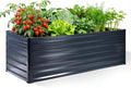 Galvalume Raised Garden Bed 8x4x1.95FT–3X Rust Resistant Aluminum-Zinc Steel by FOYUEE