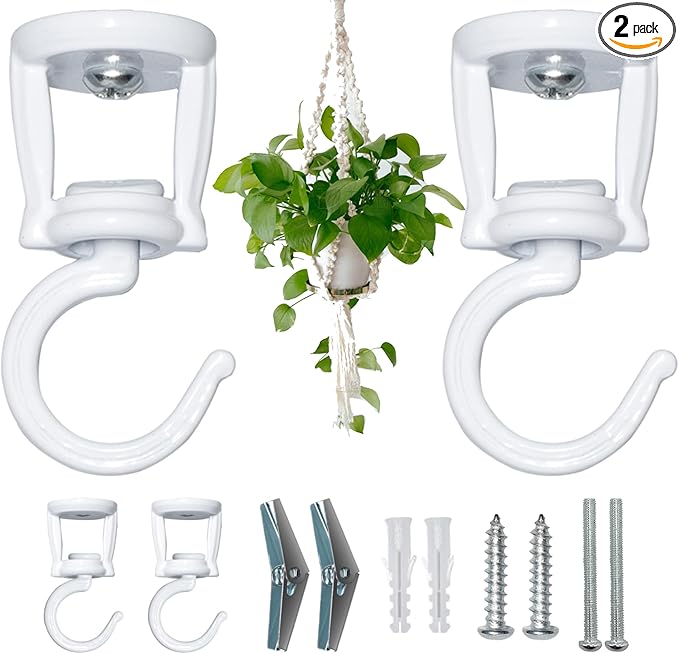 ONIKK Ceiling Hooks for Hanging Plants, Heavy Duty Metal Plant Hooks, Screw in by ONIKK