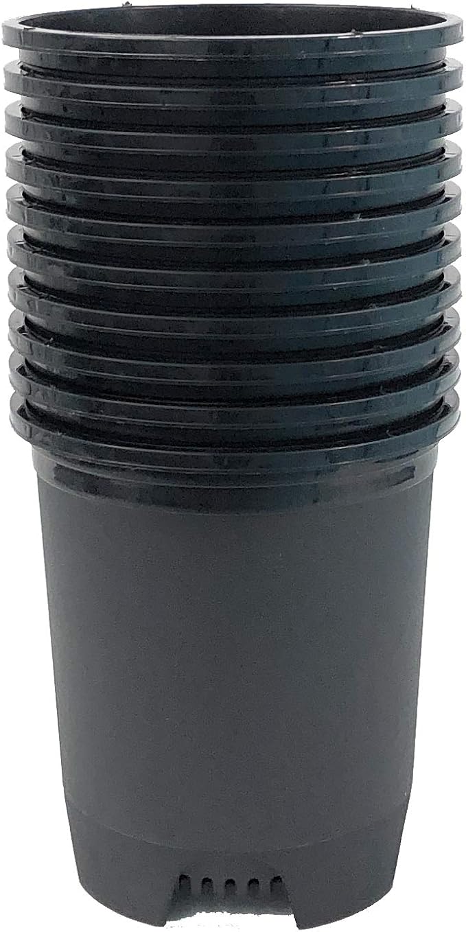 Wholesale Nursery Pot in Bulk 30-Pack 3 Gallon 9.5 Inch Black Plastic Planters by CottaPlanters