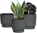 T4U 7 Inch Self Watering Pots for Indoor Plants, 4 Pack Plant Pots, Self by T4U