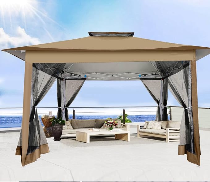 COBIZI 12x12 Pop Up Gazebo On Clearance Canopy Tent- Upgrade Metal Outdoor - Image 4