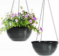 2 Pack Hanging Planters for Indoor Outdoor Plants, 10 Inch Hanging Planter by Vanslogreen