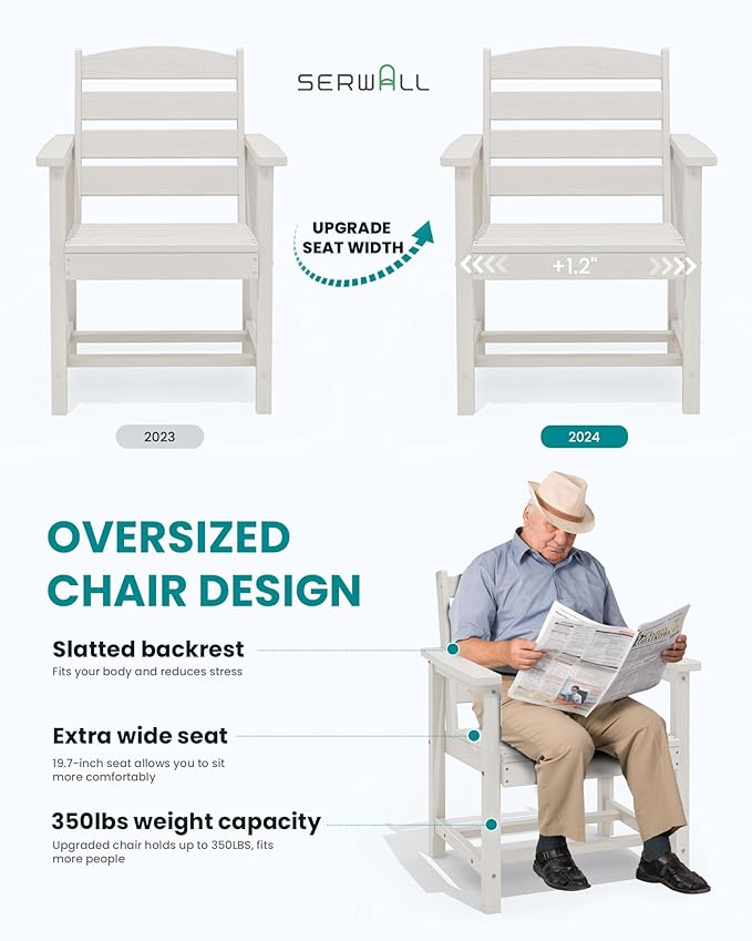 SERWALL Patio Dining Chair Set of 2 - Image 2
