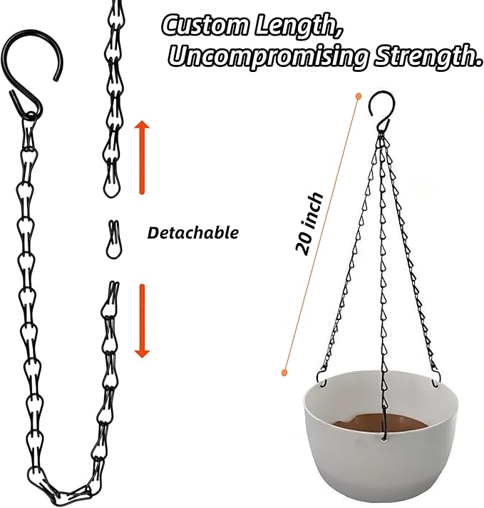 3 Pack, 20 Inch Hanging Baskets Chain, Hanging Chains - Image 4