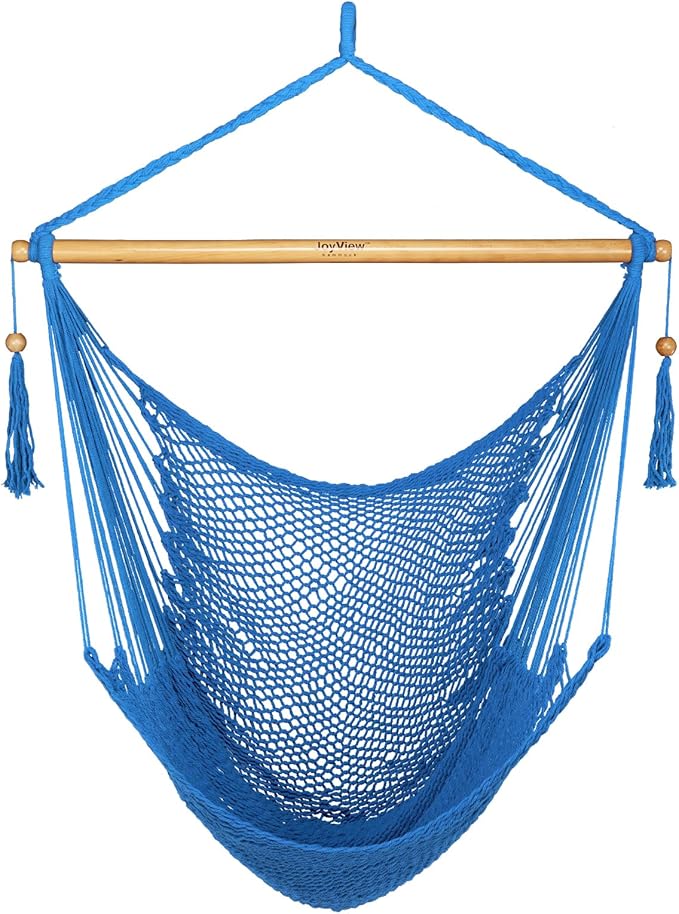 JoyView Hammock Chair with Spreader Bar Caribbean Hammock Swing Chair 300 LBS by JoyView