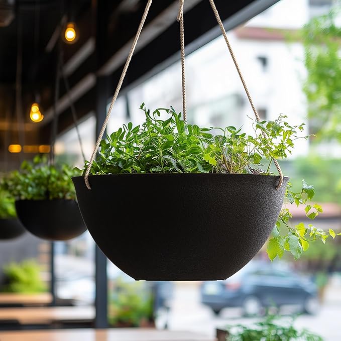 LA JOLIE MUSE Hanging Planters for Outdoor Plants, Large Hanging Planter - Image 6
