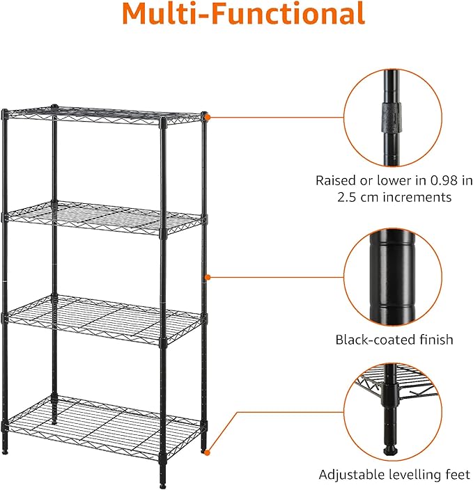 Amazon Basics 4-Shelf Steel Wire Storage Shelves - Image 6