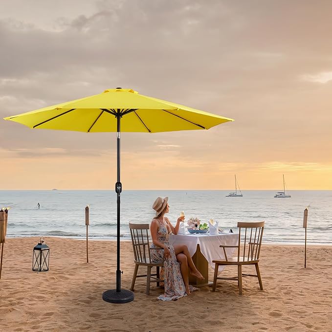 Backyard Expressions 9 ft. Patio Umbrella, Market Table Umbrella w/Tilt and - Image 6