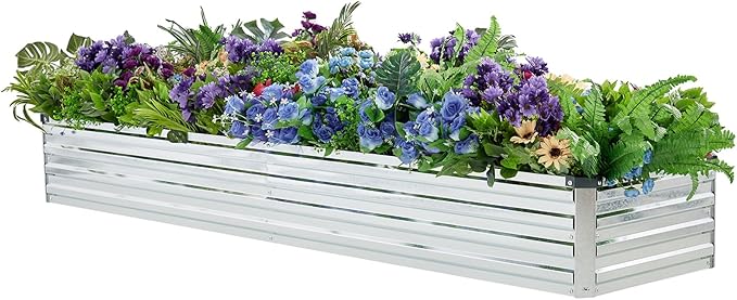 2 Pack 8x2x1FT Galvanized Raised Garden Bed Kit, Outdoor Metal Planter Box - Image 5