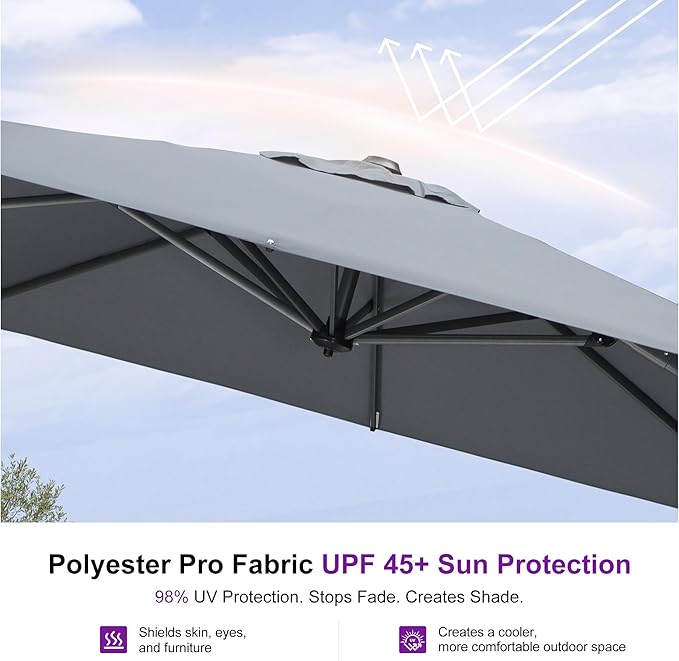 PURPLE LEAF 9 Feet Patio Umbrella - Image 6