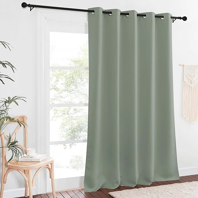 NICETOWN Sage Green Blackout Curtains - Image 2