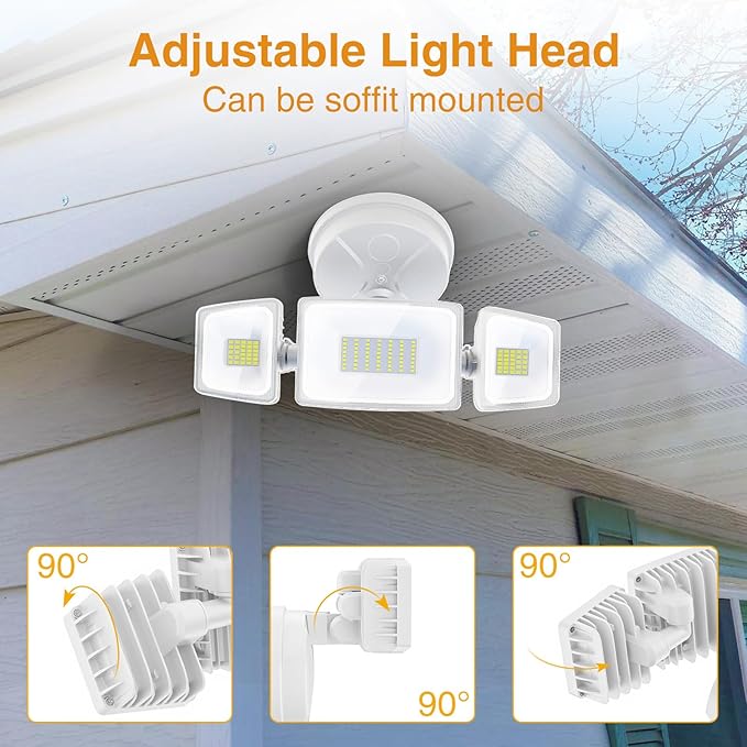 Onforu 75W Flood Lights Outdoor, 7000LM Brightness Security Lights Switch - Image 7
