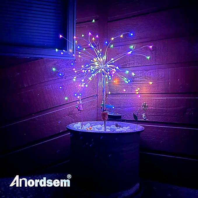 Anordsem Solar Garden Lights Outdoor: Bendable Copper Wire - Image 2