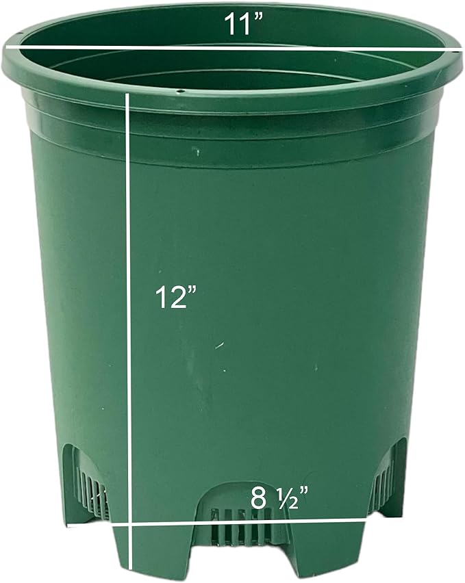 5 Gallon 20-Pack Green Nursery Pot Black Plastic Planters in Bulk - Image 2