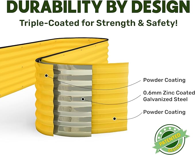 9-in-1 Galvanized Steel Raised Garden Bed // 8×2×1.5 ft Modular Planter - Image 5