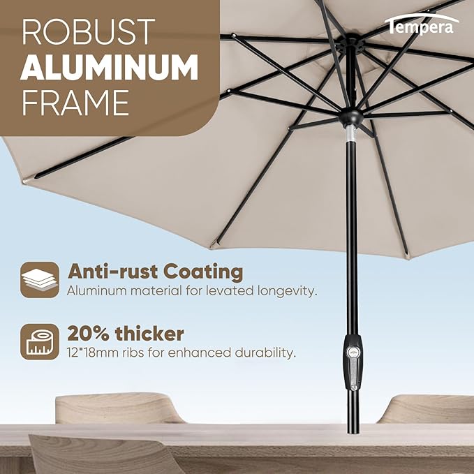 Tempera Patio Market Outdoor Table Umbrella - Image 5