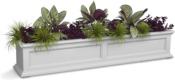 Mayne Fairfield 5-Foot Window Box – Self-Watering, Weather-Resistant Planter by Mayne