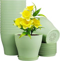 6 inch Plastic Nursery Pots, 16 Pack Plant Pots by Meowell