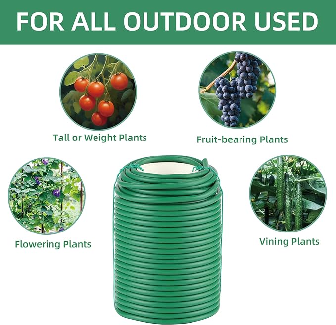 Garden Wire, 66FT Soft Plants Ties, 3.5mm Flexible Garden Ties - Image 6