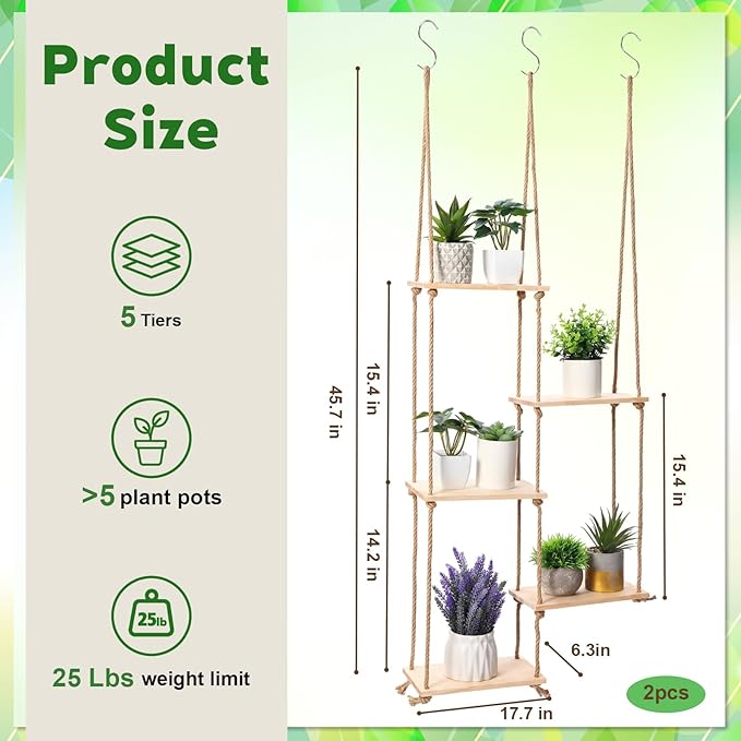 Novabright Window Hanging Plant Shelf - Image 2