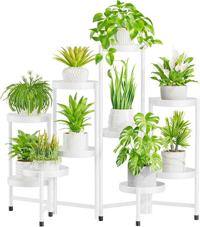 iDavosic.ly Plant Stand Indoor Outdoor, 10 Tier Corner Metal Flower Display by iDavosicly