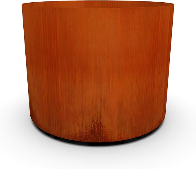 PLANTERCRAFT Corten Steel Metal Planter Box, Round Sizes, Modern Garden Steel by Plantercraft