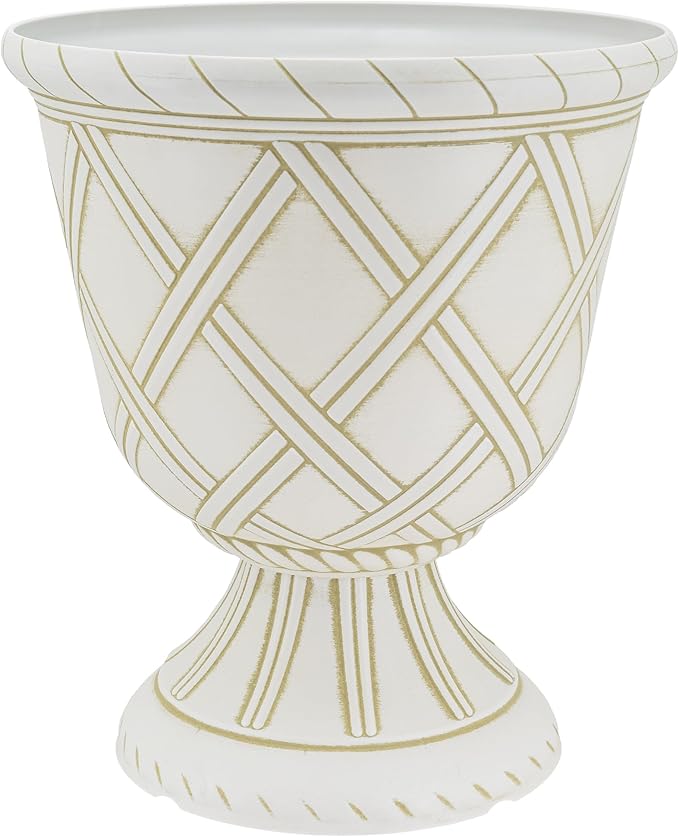 Arcadia Garden Products PL61BG Lattice Plastic Garden Urn, Classic Decorative by Unknown