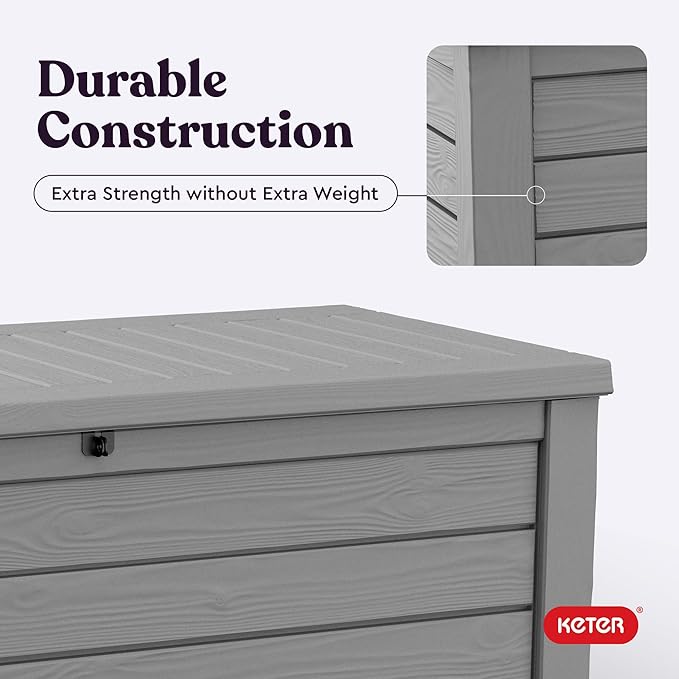 Keter Westwood 150 Gallon Resin Large Outdoor Storage Box - Image 8