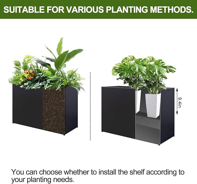 Metal Planter Box Rectangular Block - Image 2
