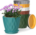6 Inch Plant Pots, 6 Pack Indoor Flower Pots, Planters by SQKH