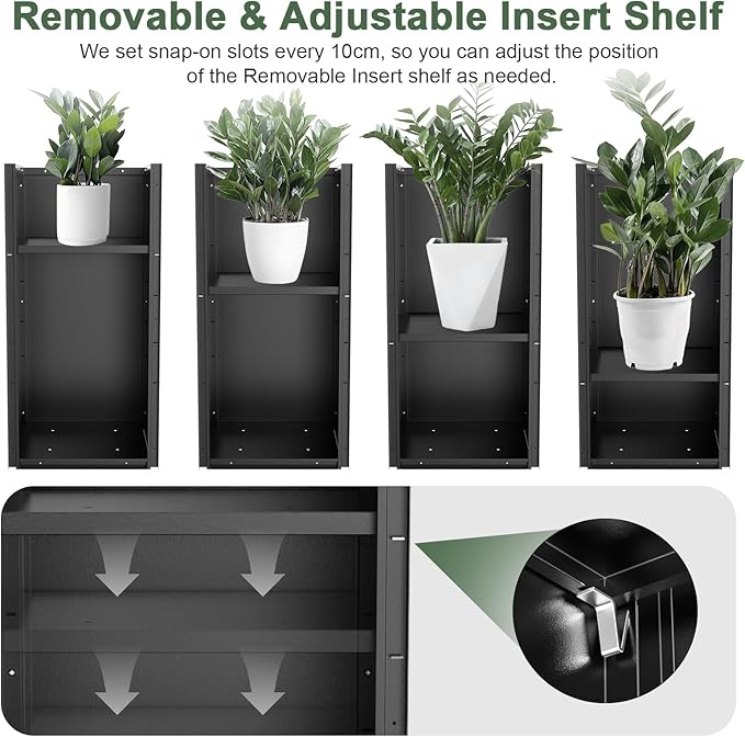 Tall Metal Planter Box for Outdoor Plants 15" L x 15" W x 30" H 2 Pack - Image 4