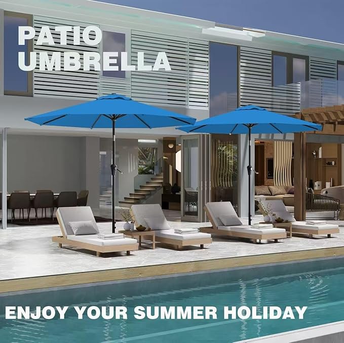 AreShark 9 FT Patio Umbrella for Outdoor, Outdoor Table Umbrella - Image 8