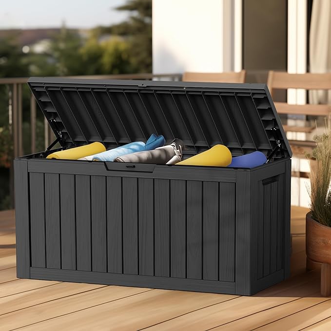 80 Gallon Outdoor Deck Box, Lockable Waterproof Outdoor Storage Boxes - Image 3
