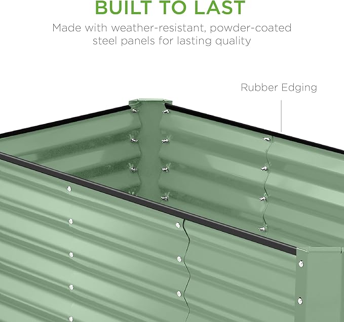 Best Choice Products 4x2x2ft Outdoor Metal Raised Garden Bed, Deep Root Box - Image 7