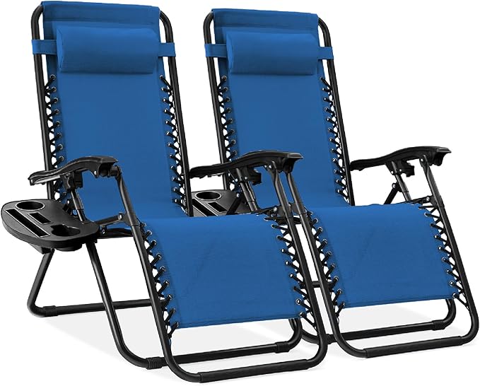 Best Choice Products Set of 2 Adjustable Steel Mesh Zero Gravity Lounge Chair by BestChoiceProducts
