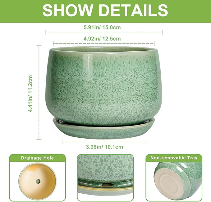 G EPGardening Ceramic Pots for Plants - Image 3