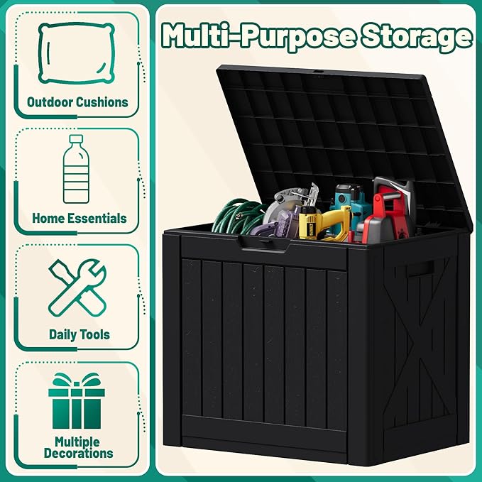 Devoko 40 Gallon Deck Box Outdoor Storage Box Waterproof - Image 4