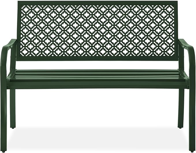 Best Choice Products Outdoor Bench 2-Person Metal Steel Benches Furniture by BestChoiceProducts