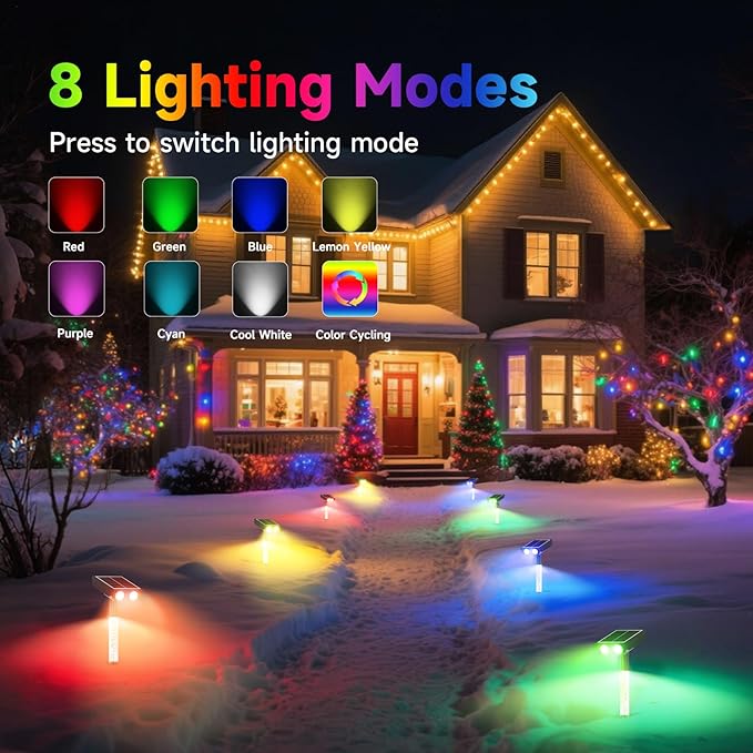 Color Changing Solar Spot Lights Outdoor - Image 2