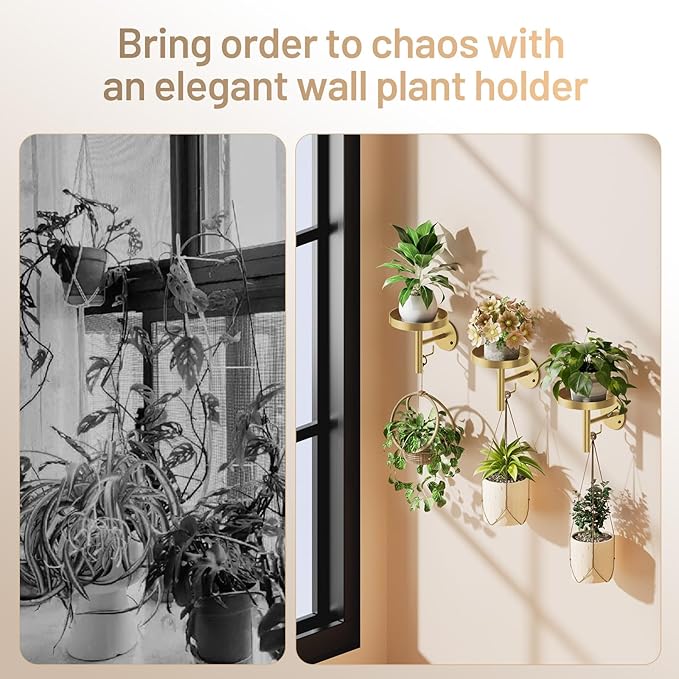 YUOROS 3 Pack Wall Plant Holder Stand Wall Planters - Image 4