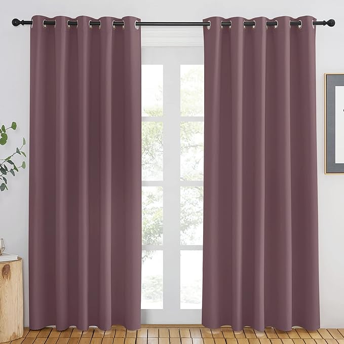 NICETOWN Blackout Dry Rose Curtain - Image 2
