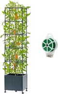 Raised Garden Bed with Tomato Planter Cage, 67.6" Trellis Planter Boxes with by MakeYourGardenBeautiful