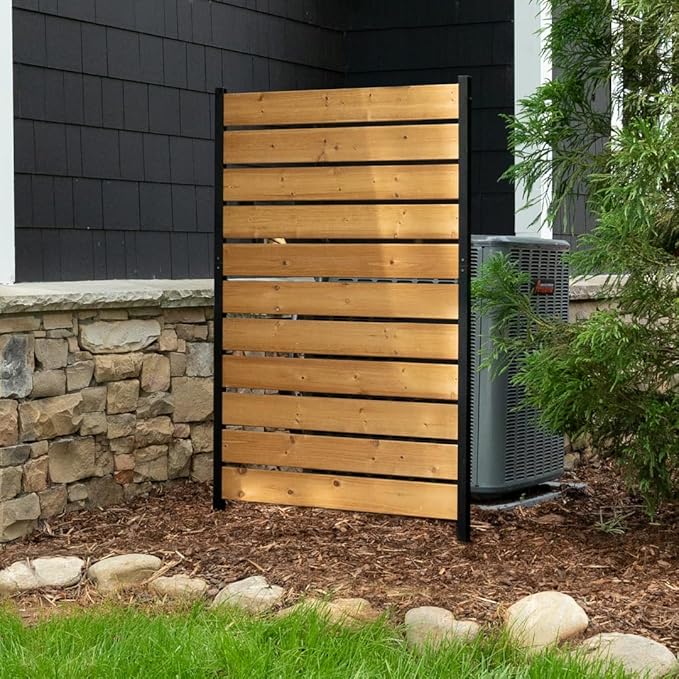 5ft H x 3.2ft W No Dig Enclo Concord Cedar Wood Privacy Screen, Great to Hide by Enclo