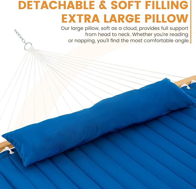 Lazy Daze 12 FT Double Quilted Fabric Hammock - Image 3