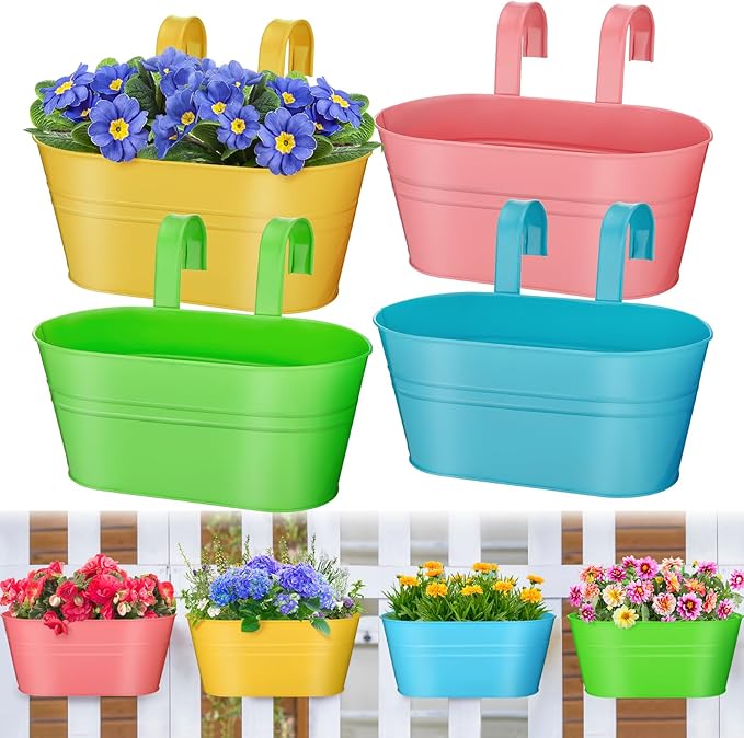 MADHOLLY Railing Planter with Drainage Holes by MADHOLLY